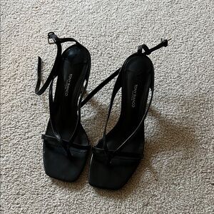 Tony Bianco Black Strappy Heels